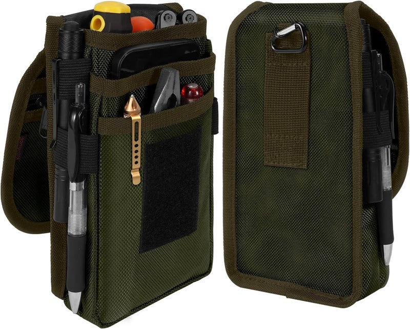 KENOBEE Belt Tool Pouch, Multitool Organizer Electrician Holster Nylon Tactical Pocket Attachment Utility Sheath Bag Tradesman Pro Maintenance Tool Sleeve for EDC Gears Cellphone - Image 1